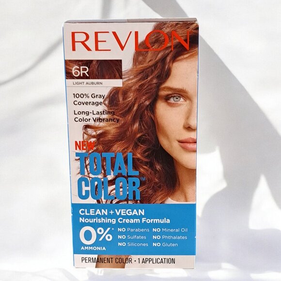 Revlon Total Color Light Auburn 6R Clean & Vegan Formula Permanent Hair Dye NIB - Picture 1 of 8